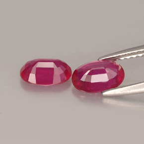 Pedras preciosas de rubi vermelho natural de  ct, corte oval, VS-SI