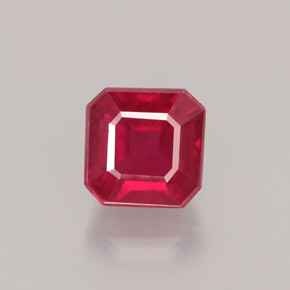 Rubi vermelho natural 1,68ct, corte esmeralda, VS-SI