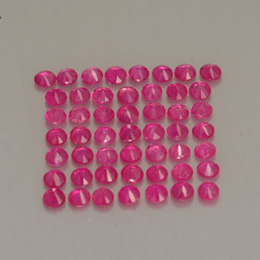 Pedras preciosas de rubi vermelho natural de  ct, corte redondo, VS-SI