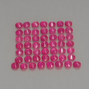 Pedras preciosas de rubi vermelho natural de  ct, corte redondo, VS-SI
