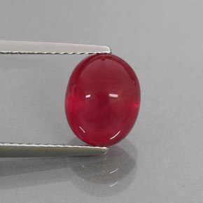 Rubi vermelho natural 4,18ct, transparente, transparente/translúcido