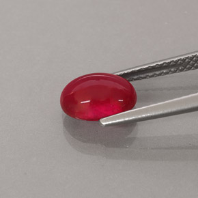 Rubi vermelho natural 2,46ct, transparente, transparente/translúcido