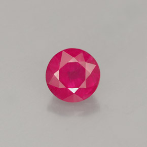 Rubi vermelho natural 1,33ct, corte redondo, VS-SI