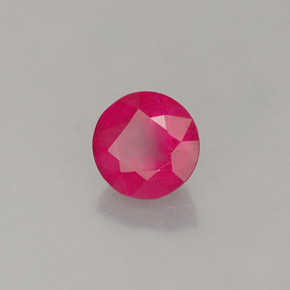Rubi vermelho natural 1,33ct, corte redondo, VS-SI