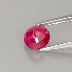 Rubi vermelho natural 1,33ct, corte redondo, VS-SI