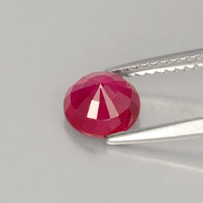 Rubi vermelho natural 1,38ct, corte redondo, VS-SI
