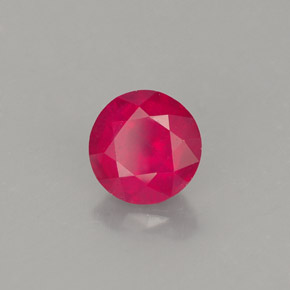 Rubi vermelho natural 1,28ct, corte redondo, VS-SI
