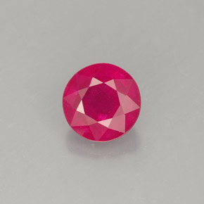 Rubi vermelho natural 1,47ct, corte redondo, VS-SI