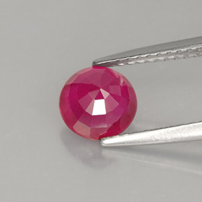 Rubi vermelho natural 1,47ct, corte redondo, VS-SI