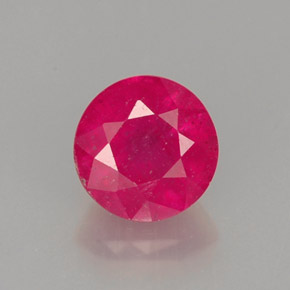 Rubi vermelho natural 1,17ct, corte redondo, SI