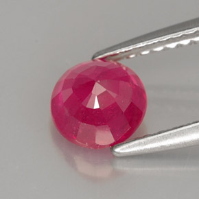 Rubi vermelho natural 1,17ct, corte redondo, SI