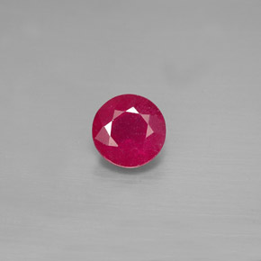 Rubi vermelho natural 1,10ct, corte redondo, SI