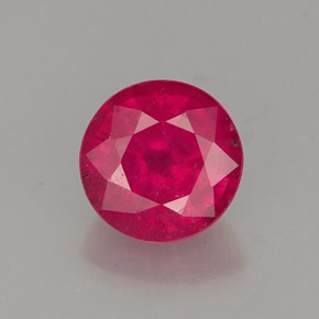Rubi vermelho natural 1,16ct, corte redondo, SI