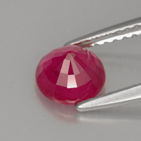 Rubi vermelho natural 1,16ct, corte redondo, SI