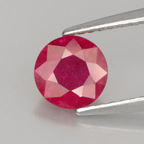 Rubi vermelho natural 1,13ct, corte redondo, SI