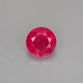 Rubi vermelho natural 1,12ct, corte redondo, SI