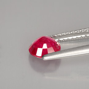 Rubi vermelho natural 1,12ct, corte redondo, SI