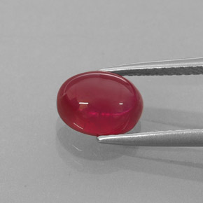 Rubi vermelho natural 2,82ct, transparente, transparente/translúcido