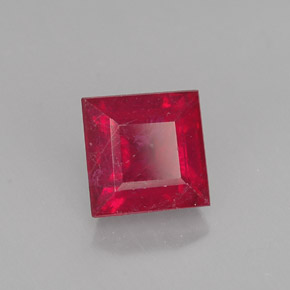 Rubi vermelho natural 1,83ct, quadrado, SI