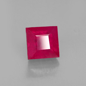 Rubi vermelho natural 2,17ct, quadrado, SI