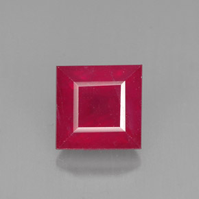 Rubi vermelho natural 1,73ct, quadrado, SI