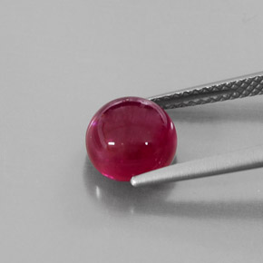 Rubi vermelho natural 3,35ct, transparente, transparente/translúcido