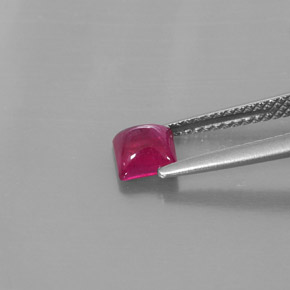 Rubi vermelho natural 1,00ct, transparente, transparente/translúcido