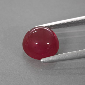 Rubi vermelho natural 3,13ct, transparente, transparente/translúcido
