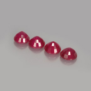 Pedras preciosas de rubi vermelho natural de  ct, corte redondo, SI