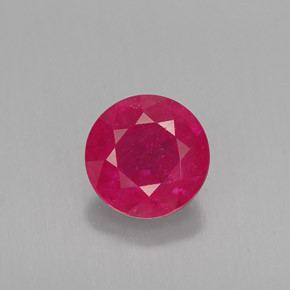 Rubi vermelho natural 1,15ct, corte redondo, VS-SI
