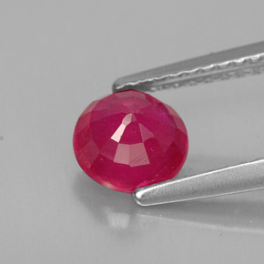 Rubi vermelho natural 1,15ct, corte redondo, VS-SI