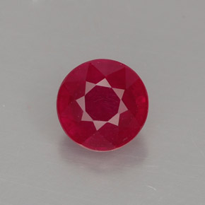 Rubi vermelho natural 1,31ct, corte redondo, SI