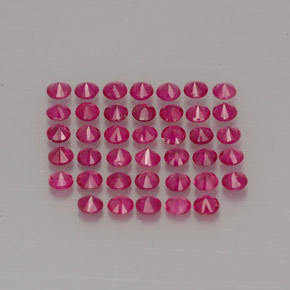 Pedras preciosas de rubi vermelho natural de  ct, corte redondo, VS-SI