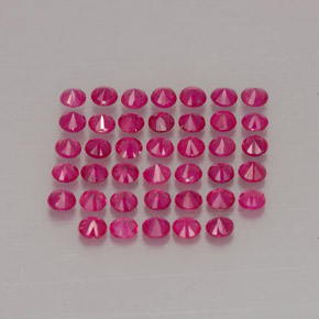 Pedras preciosas de rubi vermelho natural de  ct, corte redondo, VS-SI