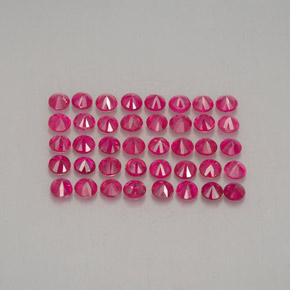 Pedras preciosas de rubi vermelho natural de  ct, corte redondo, VS-SI