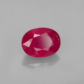 Rubi vermelho natural 1,96ct, corte oval, VS-SI