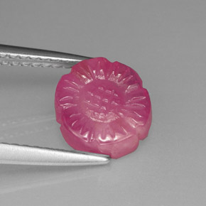 Rubi rosa natural 2,66ct, forma extravagante, translúcido