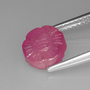 Rubi rosa natural 2,66ct, forma extravagante, translúcido