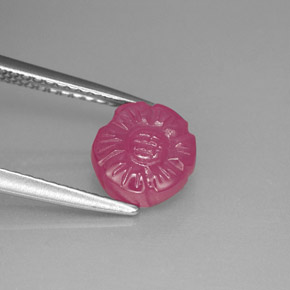 Rubi rosa natural 2,43ct, forma extravagante, translúcido
