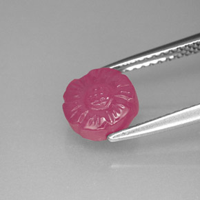 Rubi rosa natural 2,43ct, forma extravagante, translúcido
