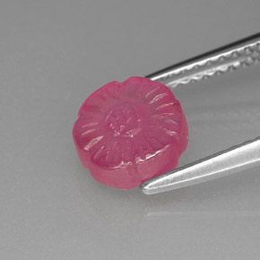 Rubi rosa natural 2,11ct, forma extravagante, translúcido