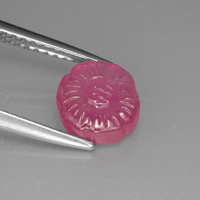 Rubi rosa natural 2,11ct, forma extravagante, translúcido