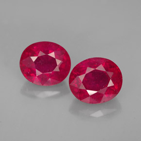 Pedras preciosas de rubi vermelho natural de  ct, corte oval, VS-SI