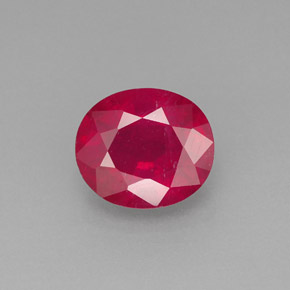 Rubi vermelho natural 1,95ct, corte oval, SI