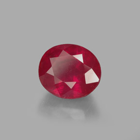 Rubi vermelho natural 1,95ct, corte oval, SI