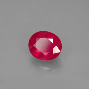 Rubi vermelho natural 1,91ct, corte oval, SI