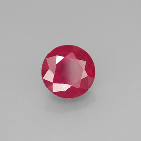 Rubi vermelho natural 2,05ct, corte redondo, VS-SI