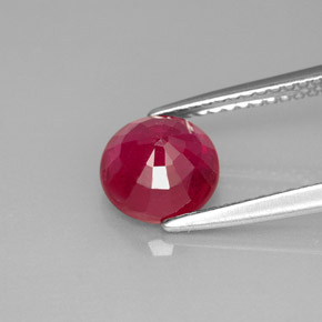 Rubi vermelho natural 2,05ct, corte redondo, VS-SI