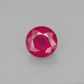 Rubi vermelho natural 1,85ct, corte redondo, SI