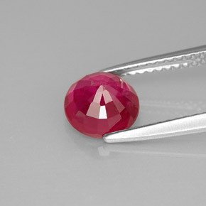 Rubi vermelho natural 1,85ct, corte redondo, SI